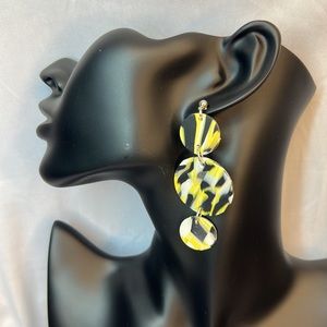 Handcrafted Clay Earrings/18k Gold Plated